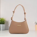 Maxbell Women Underarm Handbag Portable Elegant Purse Tote for Street Shopping Party Khaki
