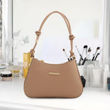 Maxbell Women Underarm Handbag Portable Elegant Purse Tote for Street Shopping Party Khaki