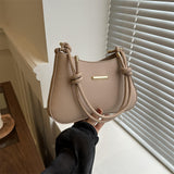 Maxbell Women Underarm Handbag Portable Elegant Purse Tote for Street Shopping Party Khaki