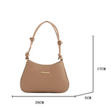 Maxbell Women Underarm Handbag Portable Elegant Purse Tote for Street Shopping Party Khaki