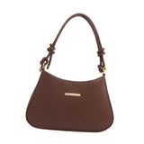 Maxbell Women Underarm Handbag Portable Elegant Purse Tote for Street Shopping Party Brown