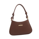 Maxbell Women Underarm Handbag Portable Elegant Purse Tote for Street Shopping Party Brown