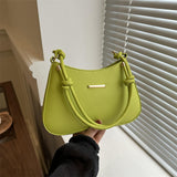 Maxbell Women Underarm Handbag Portable Elegant Purse Tote for Street Shopping Party Green