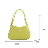 Maxbell Women Underarm Handbag Portable Elegant Purse Tote for Street Shopping Party Green
