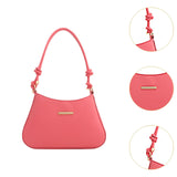 Maxbell Women Underarm Handbag Portable Elegant Purse Tote for Street Shopping Party Pink