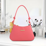 Maxbell Women Underarm Handbag Portable Elegant Purse Tote for Street Shopping Party Pink
