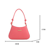 Maxbell Women Underarm Handbag Portable Elegant Purse Tote for Street Shopping Party Pink