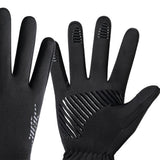 Maxbell Winter Gloves Nonslip Portable Soft Warm Mittens for Running Daily Work Snow Black M