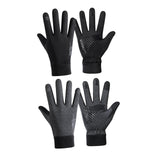 Maxbell Winter Gloves Nonslip Portable Soft Warm Mittens for Running Daily Work Snow Black M