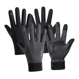 Maxbell Winter Gloves Nonslip Portable Soft Warm Mittens for Running Daily Work Snow Black M