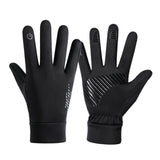 Maxbell Winter Gloves Nonslip Portable Soft Warm Mittens for Running Daily Work Snow Black M