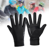 Maxbell Winter Gloves Nonslip Portable Soft Warm Mittens for Running Daily Work Snow Black M