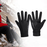 Maxbell Winter Gloves Nonslip Portable Soft Warm Mittens for Running Daily Work Snow Black M