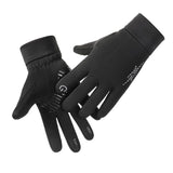 Maxbell Winter Gloves Nonslip Portable Soft Warm Mittens for Running Daily Work Snow Black L