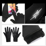 Maxbell Winter Gloves Nonslip Portable Soft Warm Mittens for Running Daily Work Snow Black L