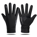 Maxbell Winter Gloves Nonslip Portable Soft Warm Mittens for Running Daily Work Snow Black XL