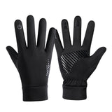 Maxbell Winter Gloves Nonslip Portable Soft Warm Mittens for Running Daily Work Snow Black XL