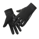 Maxbell Winter Gloves Nonslip Portable Soft Warm Mittens for Running Daily Work Snow Black XL