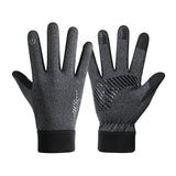 Maxbell Winter Gloves Nonslip Portable Soft Warm Mittens for Running Daily Work Snow Gray M