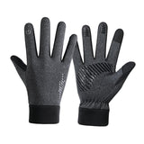 Maxbell Winter Gloves Nonslip Portable Soft Warm Mittens for Running Daily Work Snow Gray M