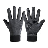 Maxbell Winter Gloves Nonslip Portable Soft Warm Mittens for Running Daily Work Snow Gray M