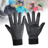 Maxbell Winter Gloves Nonslip Portable Soft Warm Mittens for Running Daily Work Snow Gray M