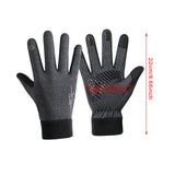 Maxbell Winter Gloves Nonslip Portable Soft Warm Mittens for Running Daily Work Snow Gray L