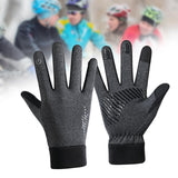 Maxbell Winter Gloves Nonslip Portable Soft Warm Mittens for Running Daily Work Snow Gray L