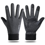 Maxbell Winter Gloves Nonslip Portable Soft Warm Mittens for Running Daily Work Snow Gray L