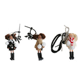 Maxbell Keychain Pendant DIY Versatile Key Chain for Graduation Backpack Party Favor Black