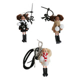 Maxbell Keychain Pendant DIY Versatile Key Chain for Graduation Backpack Party Favor Black