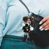 Maxbell Keychain Pendant DIY Versatile Key Chain for Graduation Backpack Party Favor Black
