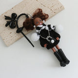 Maxbell Keychain Pendant DIY Versatile Key Chain for Graduation Backpack Party Favor Black