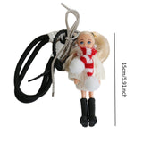 Maxbell Keychain Pendant DIY Versatile Key Chain for Graduation Backpack Party Favor White