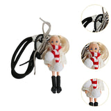 Maxbell Keychain Pendant DIY Versatile Key Chain for Graduation Backpack Party Favor White