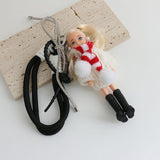 Maxbell Keychain Pendant DIY Versatile Key Chain for Graduation Backpack Party Favor White