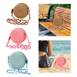 Maxbell Woven Straw Crossbody Bag Lightweight Fashion Bohemia Bag Women Shoulder Bag Brown