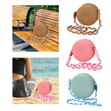 Maxbell Woven Straw Crossbody Bag Lightweight Fashion Bohemia Bag Women Shoulder Bag Brown