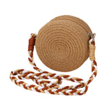 Maxbell Woven Straw Crossbody Bag Lightweight Fashion Bohemia Bag Women Shoulder Bag Brown
