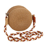 Maxbell Woven Straw Crossbody Bag Lightweight Fashion Bohemia Bag Women Shoulder Bag Brown