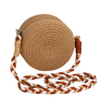 Maxbell Woven Straw Crossbody Bag Lightweight Fashion Bohemia Bag Women Shoulder Bag Brown