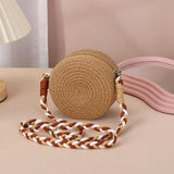 Maxbell Woven Straw Crossbody Bag Lightweight Fashion Bohemia Bag Women Shoulder Bag Brown