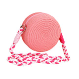 Maxbell Woven Straw Crossbody Bag Lightweight Fashion Bohemia Bag Women Shoulder Bag Pink