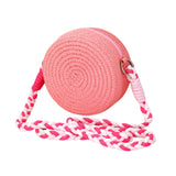 Maxbell Woven Straw Crossbody Bag Lightweight Fashion Bohemia Bag Women Shoulder Bag Pink
