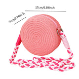 Maxbell Woven Straw Crossbody Bag Lightweight Fashion Bohemia Bag Women Shoulder Bag Pink