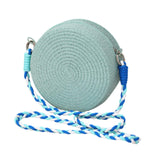 Maxbell Woven Straw Crossbody Bag Lightweight Fashion Bohemia Bag Women Shoulder Bag Blue