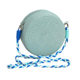 Maxbell Woven Straw Crossbody Bag Lightweight Fashion Bohemia Bag Women Shoulder Bag Blue