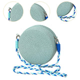 Maxbell Woven Straw Crossbody Bag Lightweight Fashion Bohemia Bag Women Shoulder Bag Blue