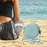 Maxbell Woven Straw Crossbody Bag Lightweight Fashion Bohemia Bag Women Shoulder Bag Blue