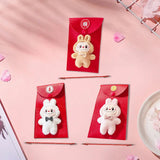 Maxbell Chinese New Year Red Envelope Crossbody Bag Blessing Gift Lucky Money Pocket brown doll